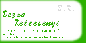 dezso kelecsenyi business card